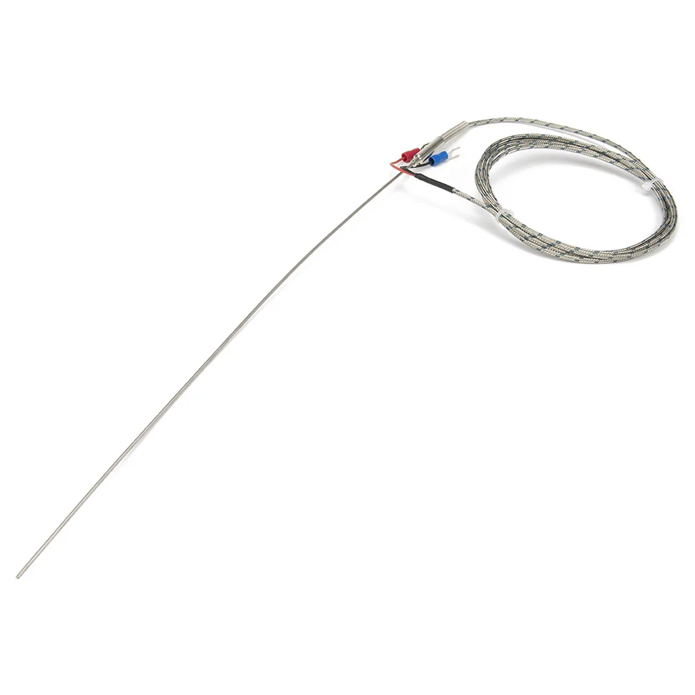 FTARP08 K J T type 2m metal screening cable 300mm flexible probe sheathed thermocouple temperature sensor