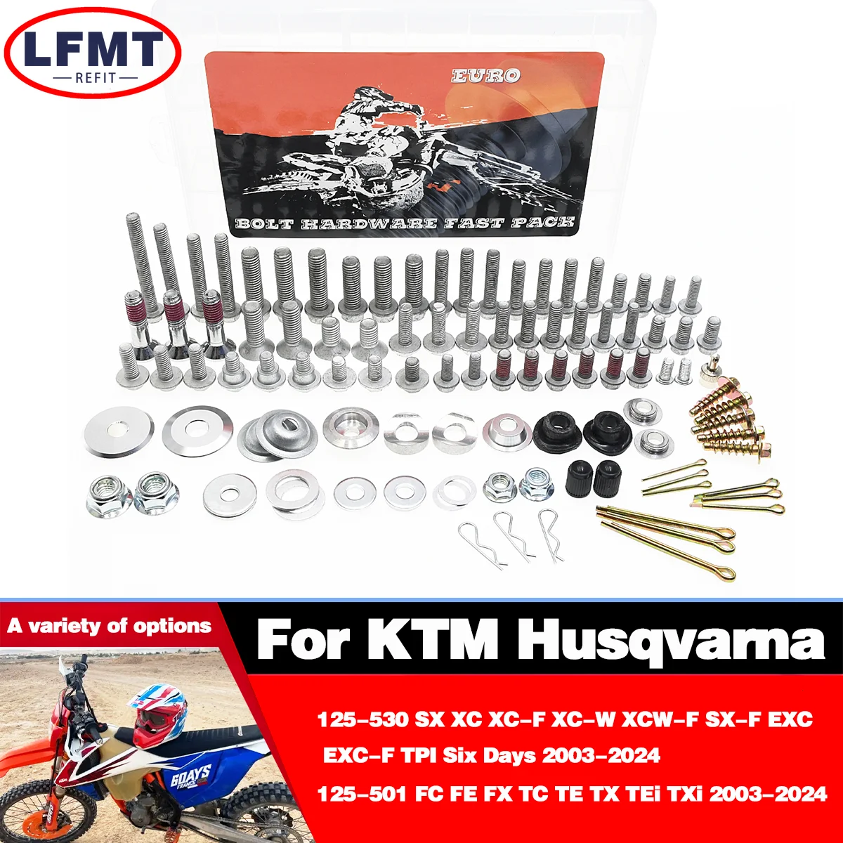 Motorcycle Full Plastics Fastener Kit Hardware Bolt Factory Style For Husqvarna FC TE TX FE TC For KTM XC XCF XCWF SX SXF EXC