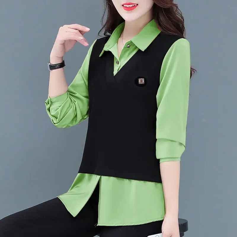 Blouse Women Shirt Fall Two Pieces Shirts Women\'s Top  Women\'s Clothing Blusas Mujer