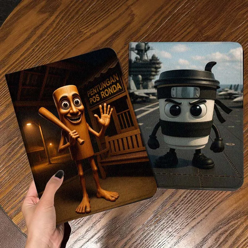 

Cool TungTungTungSahur Tablet Case For Apple iPad Air Pro mini 1 2 3 4 5 6 7 8 9 11 M2 M3 M5 M4 5th 6th 7th 10th 11th Gift