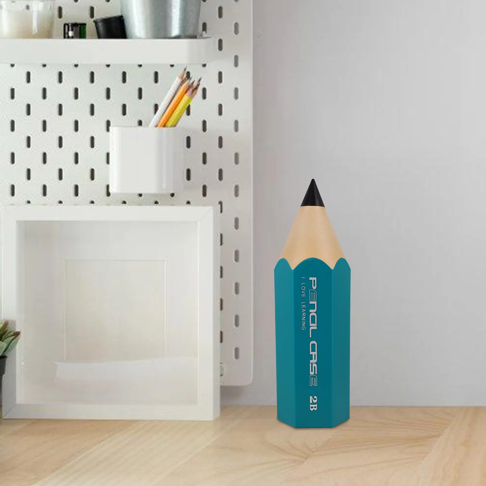 

Stylish Pencil Shape Pen Holder with Lid for Desk Organization Creative Pencil Case Storage Container for Office Home School Use