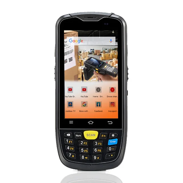 Rugged Handled Android 11 Qr 1D 2D Barcoder Terminal 4G Wif  NFC Barcode Scanner With Display Pda  Android Pda Rfid