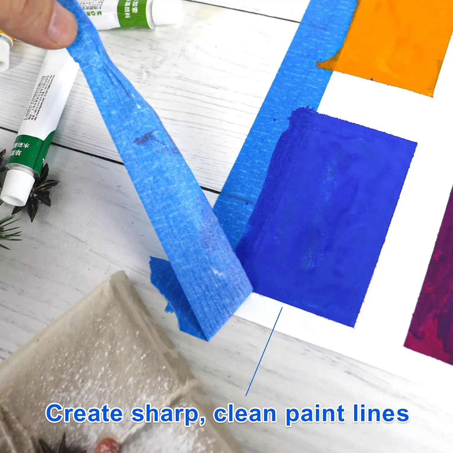 Blue Paint Tape Easy Removal Masking Painter Tapes for DIY Wall Painting Crafts Construction Release Trim Edge Painter's Tape