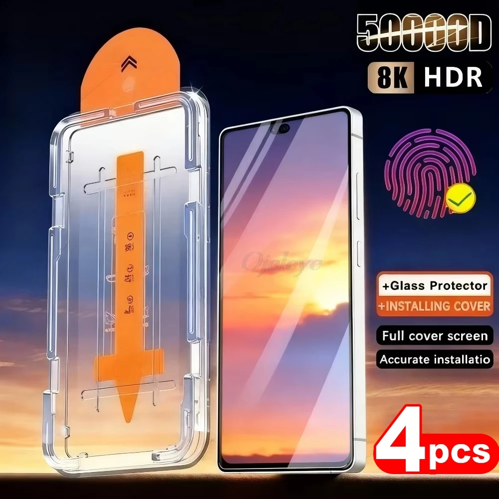 Screen Protector For Xiaomi Redmi Note 13 12 Pro 14 11 9 10 11S 12S 9S 10S 15 15C 14C 13C 12C Auto-Alignment Tempered Glass Film