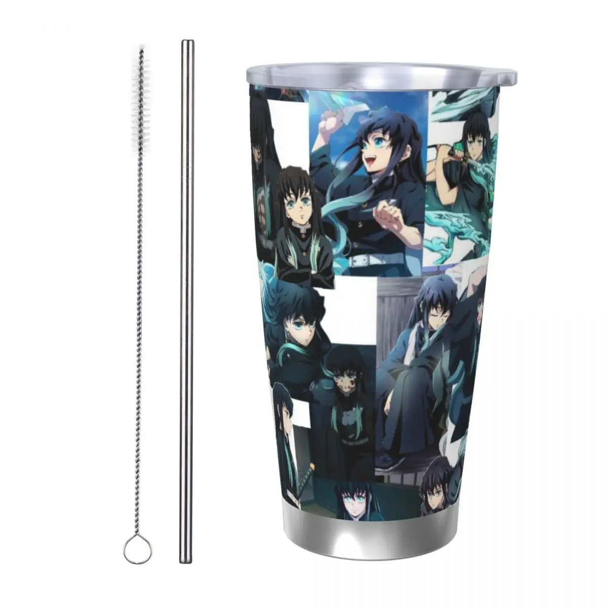 Muichiro Tokito Demon Slayer 20oz Cup Large Capacity Car Mug Leak-proof Juice Coffee Cup Food Grade