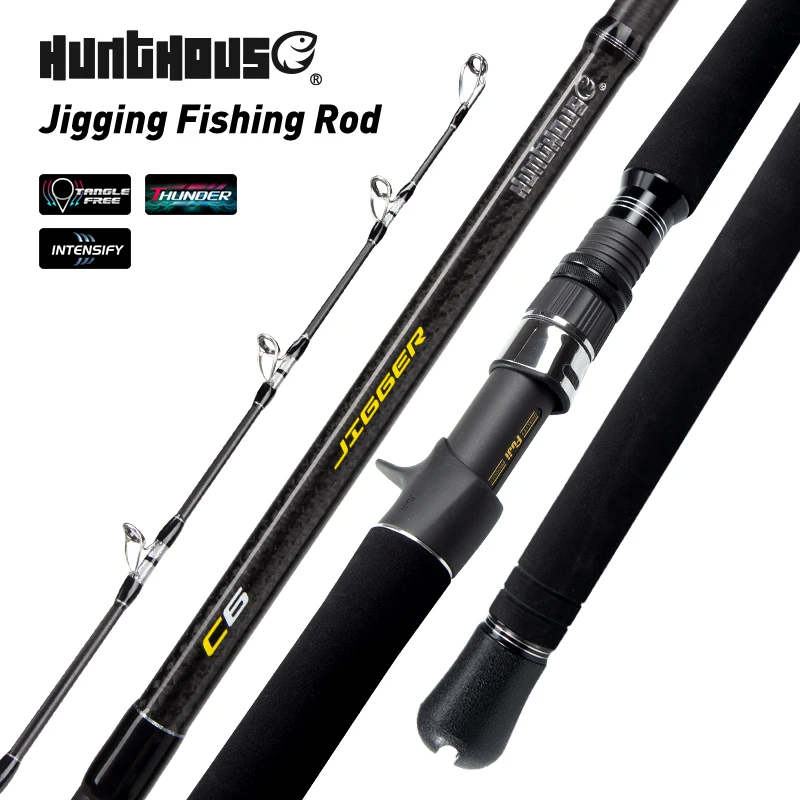 

Hunthouse Casting/Spinning UL 1.8m Jigging Fishing Rod 1.5 Sections Lure Weight 150-400g Carbon Fiber Full Japan Fuji Part Ocean