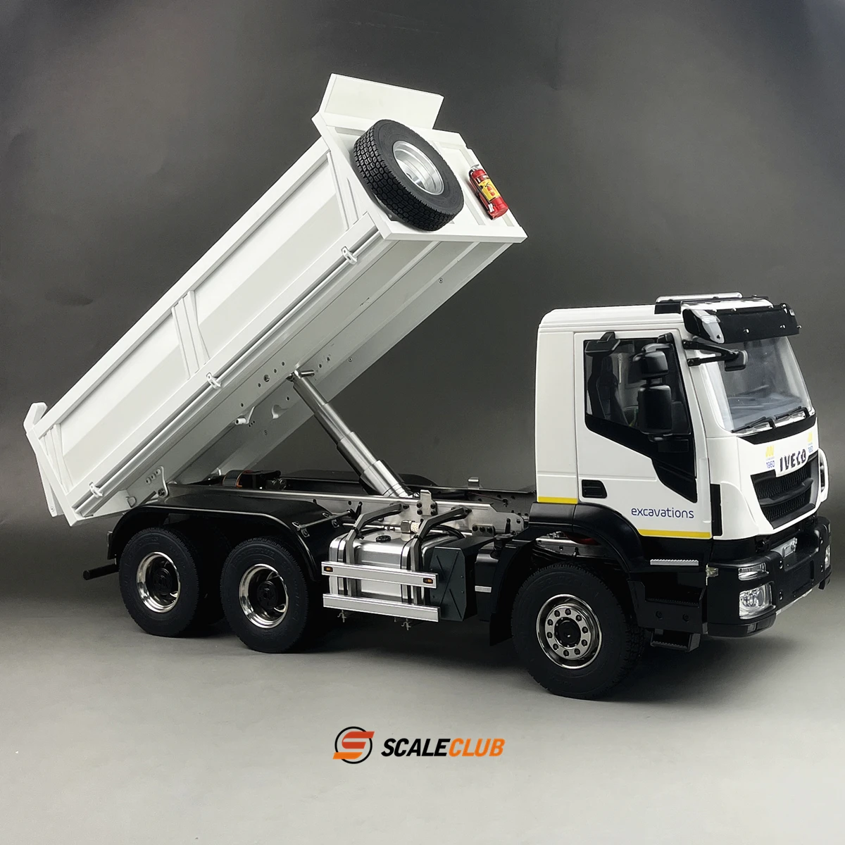 

Scaleclub Model 1/14 Full Metal For Iveco 6x6 Hydraulic Dump Truck RTR To Play Tamiya Lesu Rc Trailer Tipper