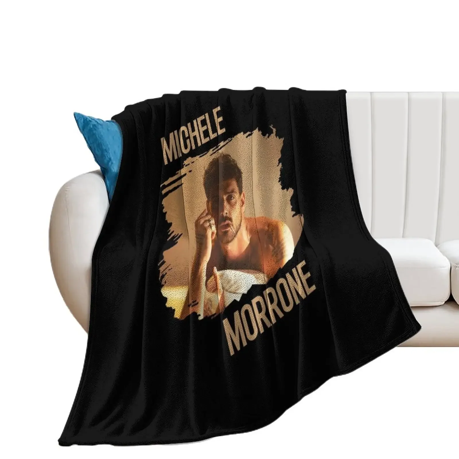 Michele Morrone Photo With Text Throw Blanket Single Sleeping Bag blankets ands Blankets