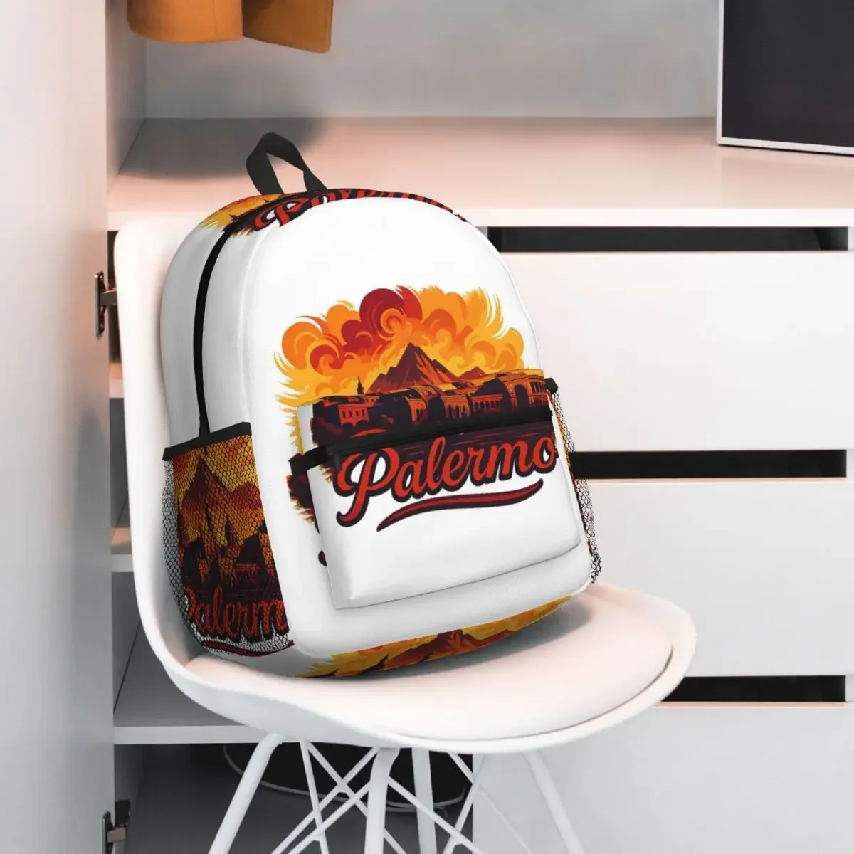 

Palermo City, Италия, сицилий силуэт, рюкзак, рюкзак большой вместимости для мальчиков и девочек, сумка для книг, школьная сумка, сумки на плечо для мужчин и женщин