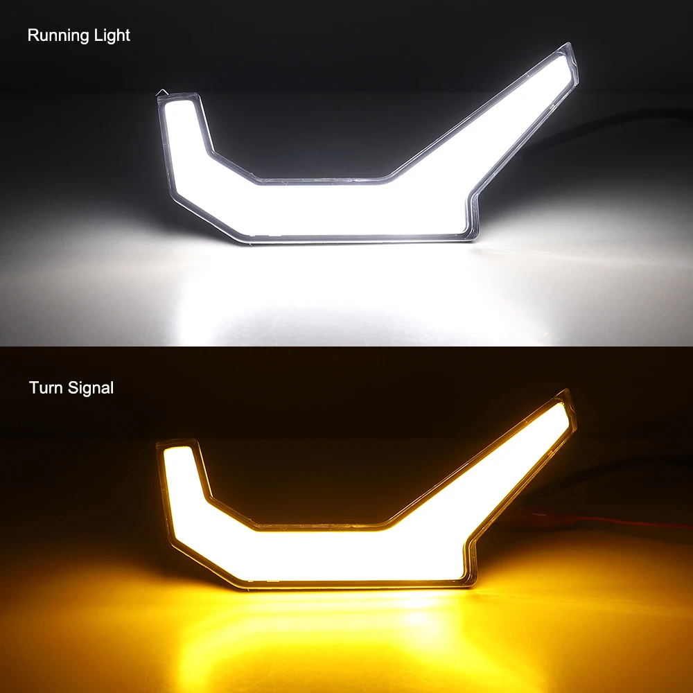 LED Turn Signal Light Front Fang Accent Lights for Polaris RZR XP XP4 1000 2014-2018 RZR-4 900 2015-2020 UTV ATV Accessories