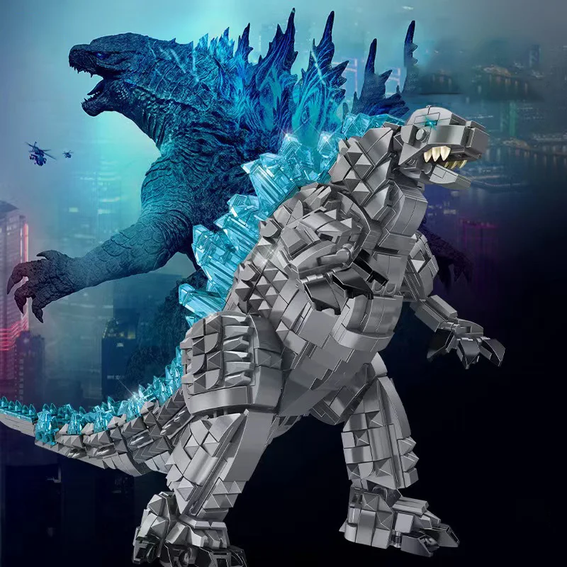 687004 Dinosaur Series Large Godzilla dinosaur Jurassic Dinosaur Tyrannosaurus Rex model adult and children building block toys