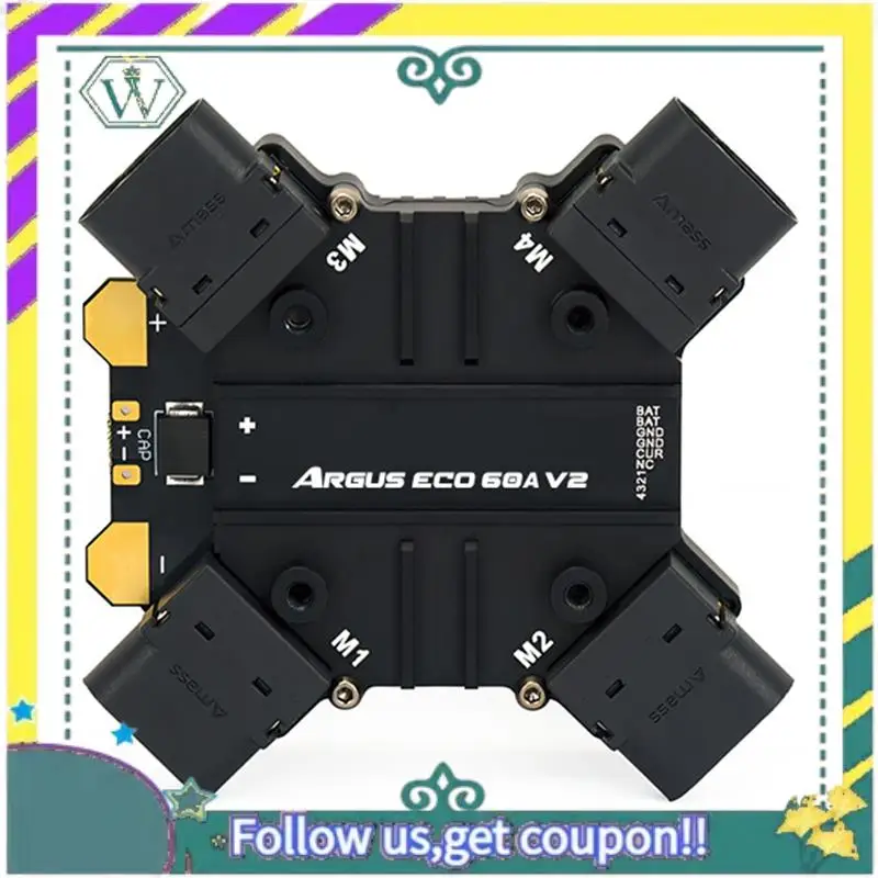 

A28Q-Argus ECO 60A ESC Quick Dismantle With Plug + CNC 6S For FPV Freestyle Drones DIY Parts