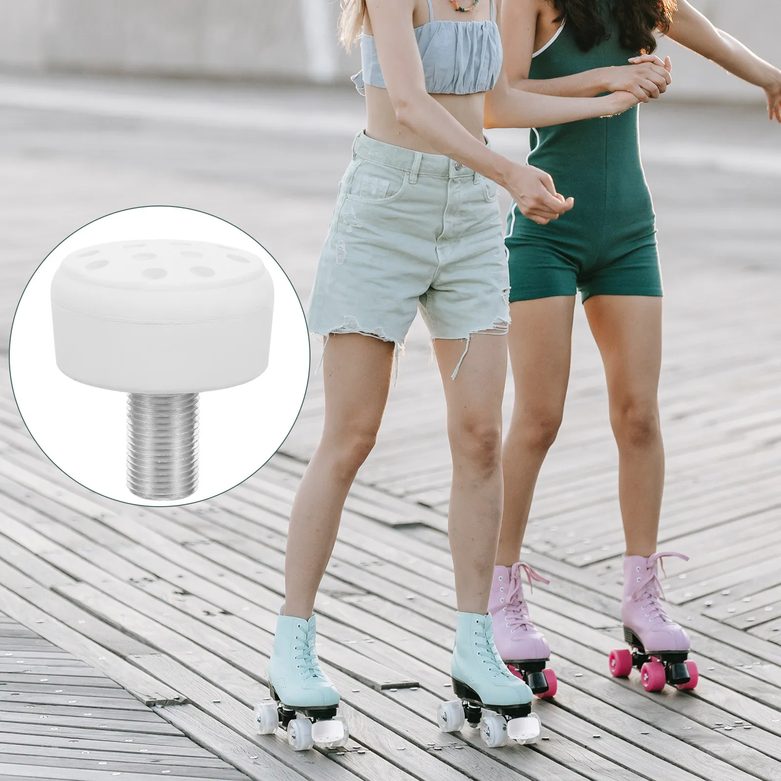 

2Pcs Roller Skate Toe Stopper Wear Resistant Skates Accessories Comfortable Firm Grip Braking Block Replacement Parts
