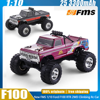 FMS F100 1/10 Ford Rc Car RTR Remote Control Car Pickup Truck Simulation FMT10 2WD Climbing Car Toy Boy Holiday Gift Custom