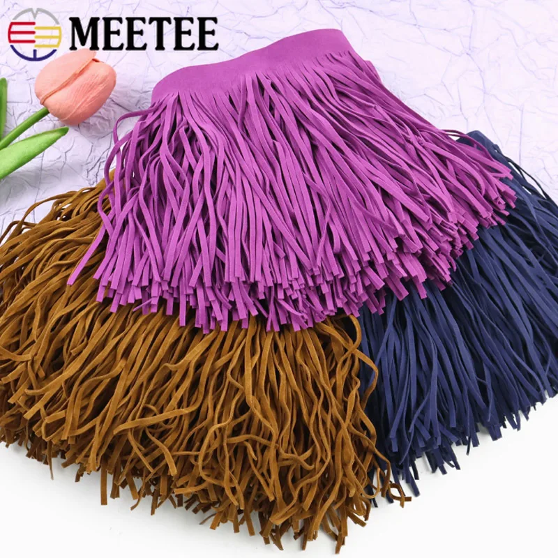 

1-10Meters 30cm Suede Leather Tassels Fringe Curtain Dress Decorative Trimmings Stitching Lace Trim Fringes Tassel Accessories