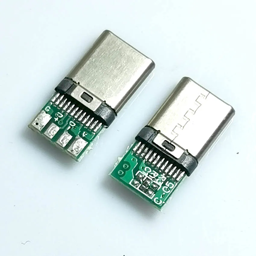 1-10PCS USB3. 1 C Type Male Soldered USB 3.1C Interface Plug With PCB Board