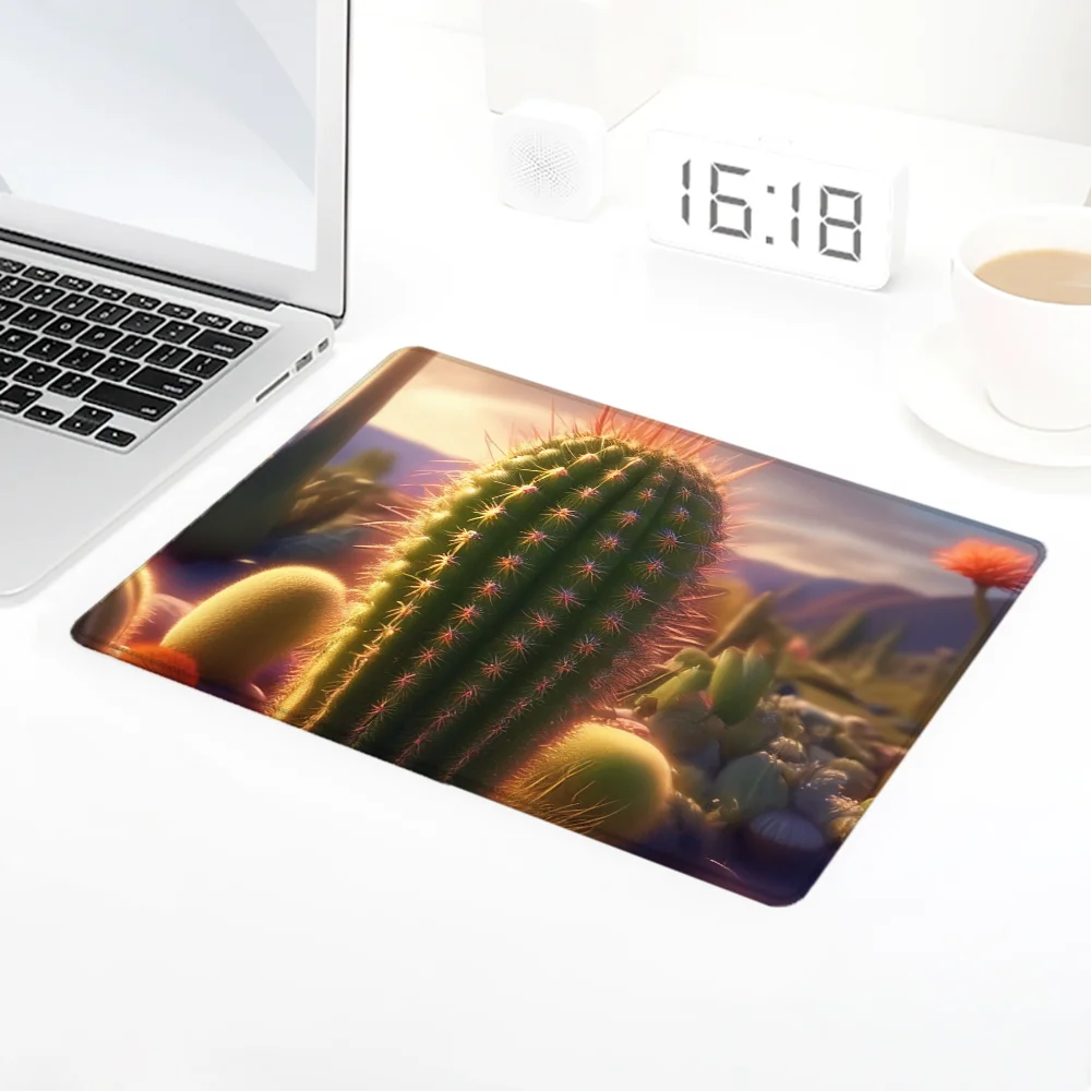 

Small Mouse Pad Gamer Fashion Mausepad Colorful Desert Cactus Painting Gaming Pc Accessories Cute Computer Mat New Deskmat Mats