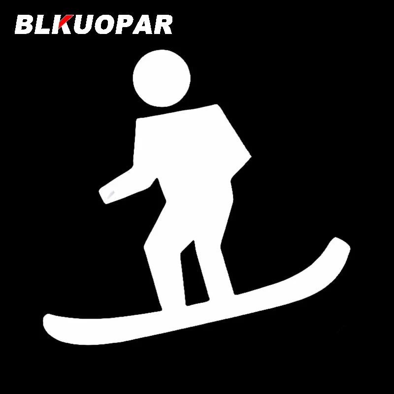 BLKUOPAR Skiing Car Stickers Waterproof Decals Car Assessoires Scratch-Proof Refrigerator Sunscreen Creative Custom Printing