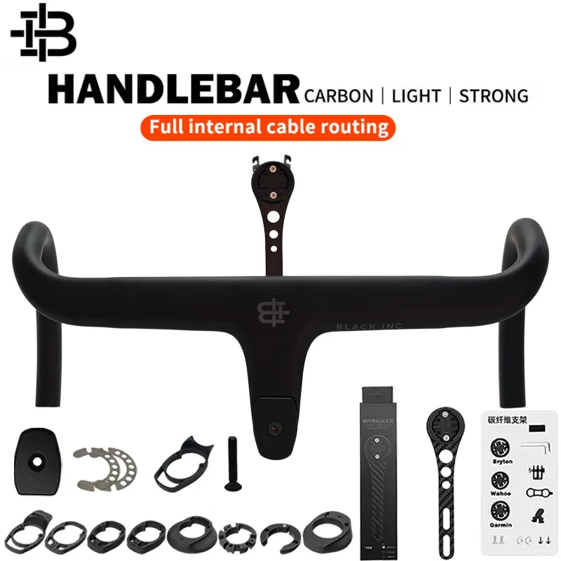 

T1000Carbon Fiber Integrated Handlebar Ultralight Road Bike Drop Bar Durable Full Carbon Bicycle Handlebar With Tube Accessories