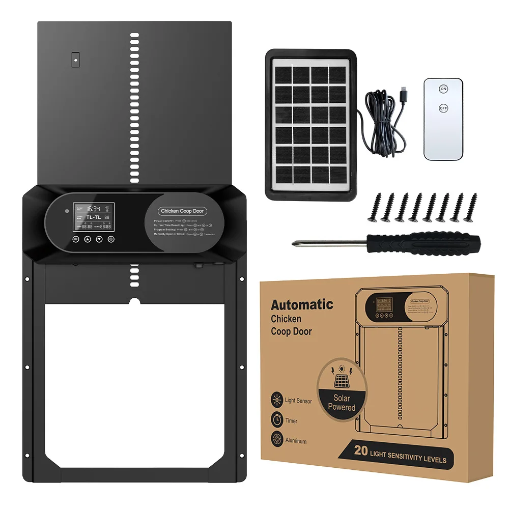 

Automatic Chicken Coop Door Sustainable Battery Waterproof Smart With Intelligent Obstacle Sensors Be Remotely Controlled