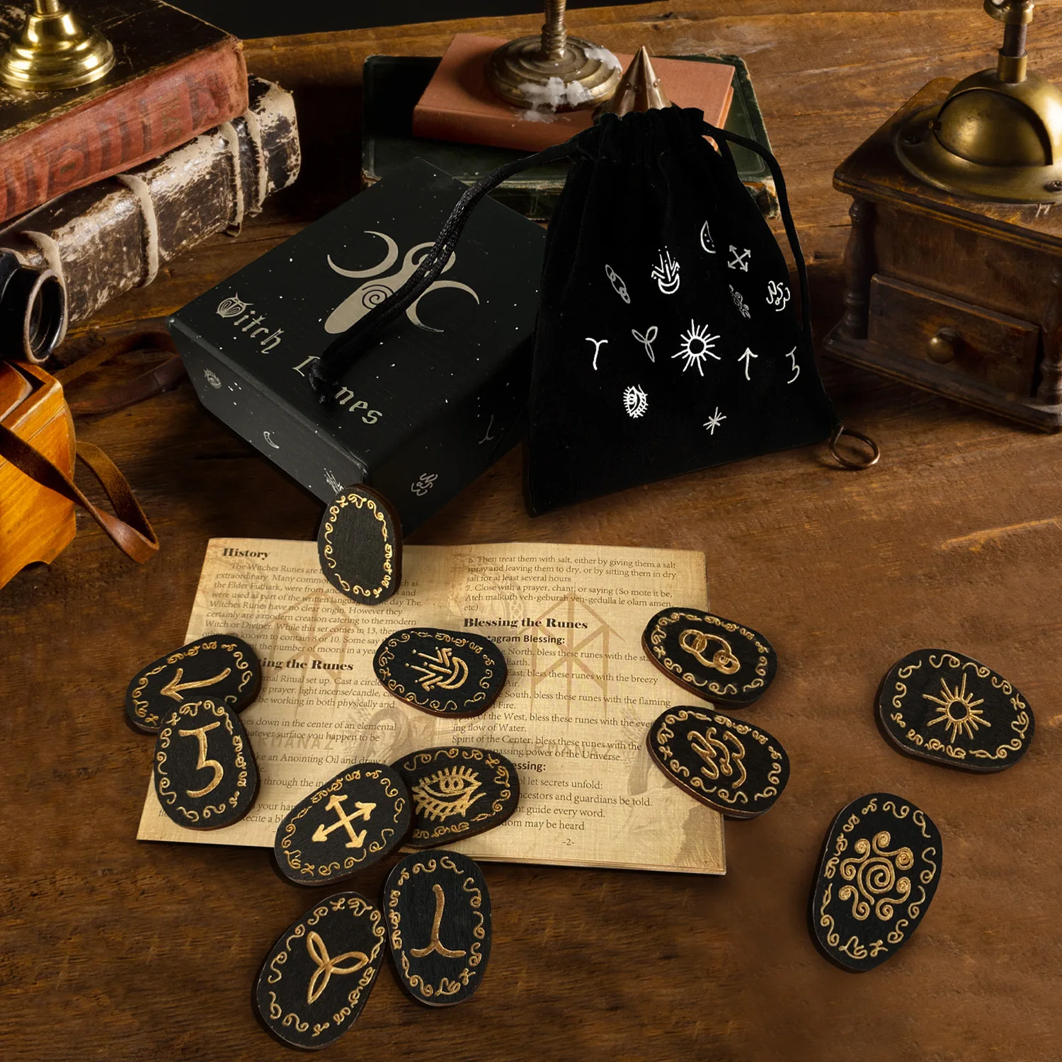 

Luen Ru Ni Symbol Lnscription Set Healing Alchemy Woodcut Meditation Altar Altar Wooden Viking Letters