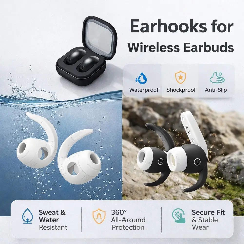 For Samsung Galaxy Buds 4 Pro 2026 Headphone Strap With Silicone Anti Slip Ear Hook 5 Pairs