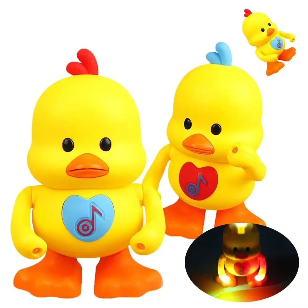 Dancing Electric Duck Dancing Ducks Sound Toys Luminous Love Gesture Dancing Ducks Model Heart Kawaii Duck Sound Heart Led Toy