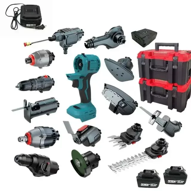 Hot Selling  20V DIY Cordless Drill Combo Set 16 in 1 Combo Kit Cordless Oscillating Tool Set