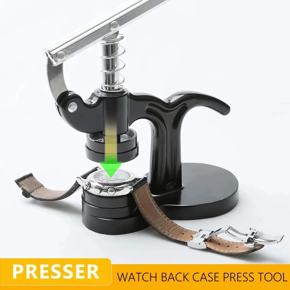 Professional Watch Back Case Press Tool for Close Watches with 12 Mould Sizes Back Cover Press Watch Presser Repair Tools Kit
