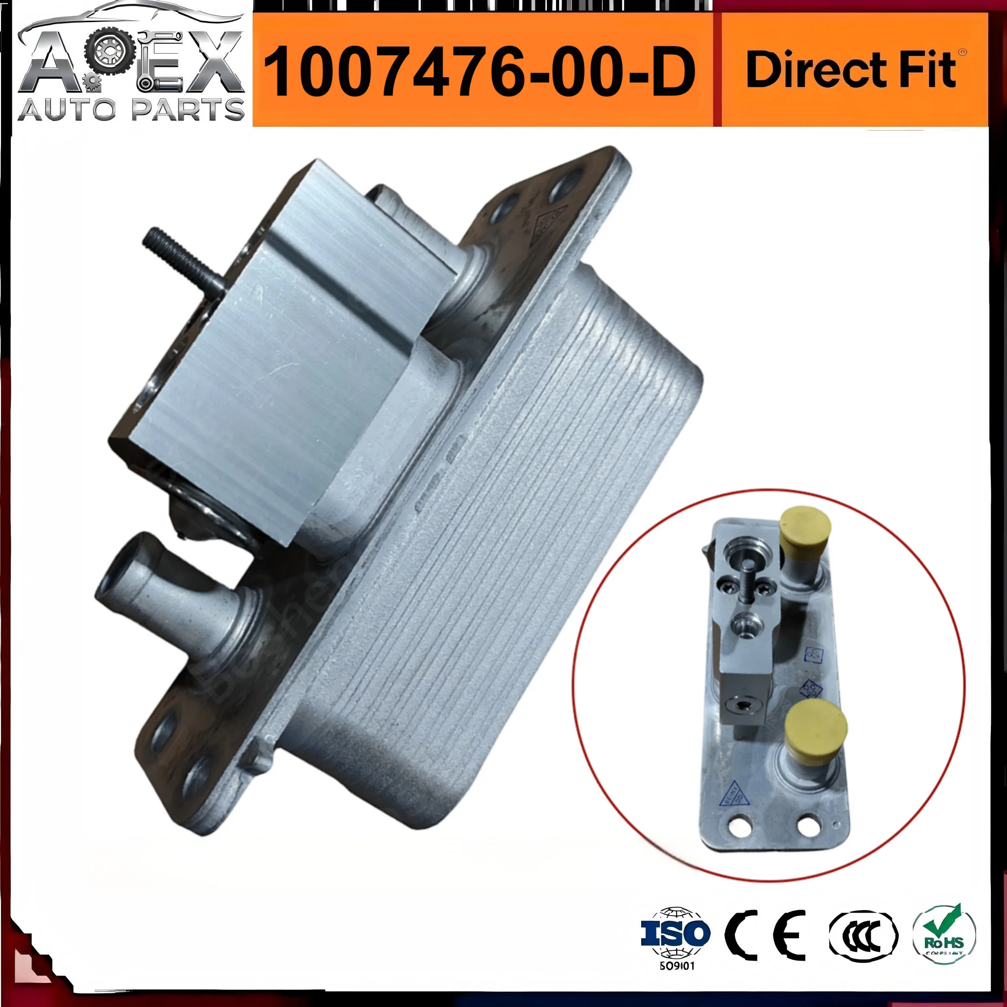

New Cooler Battery Chiller and Txv R134A W/O Solnoid Valve For Tesla Model S 2012-2016 OEM 1007476-00-D 1007476-00-E 1007476