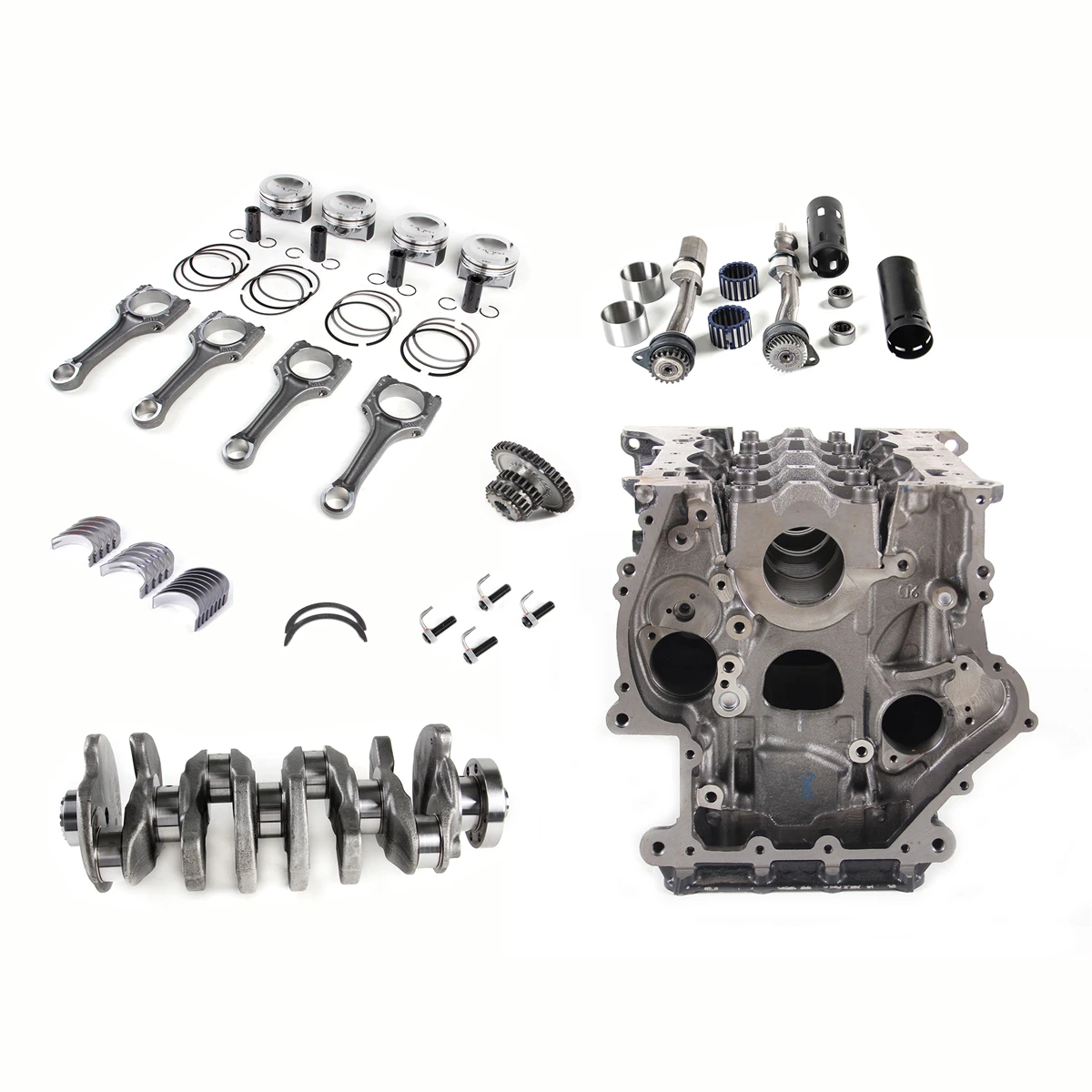 2.0T Block & Pistons & Crankshaft & Balance Shaft Kit Fit For Audi Q3 Q5 Q7 CNC DLG DSM DRY DAX DAY DGK DJY DNT