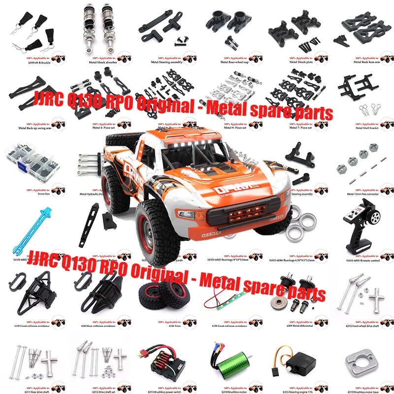 Upgrade Metal Front & Rear Suspension,Wheel Hubs,Bearing,Steering Rob,Aluminum Parts for SCY16101,16102Pro,16104,SG116,Q130 Ect