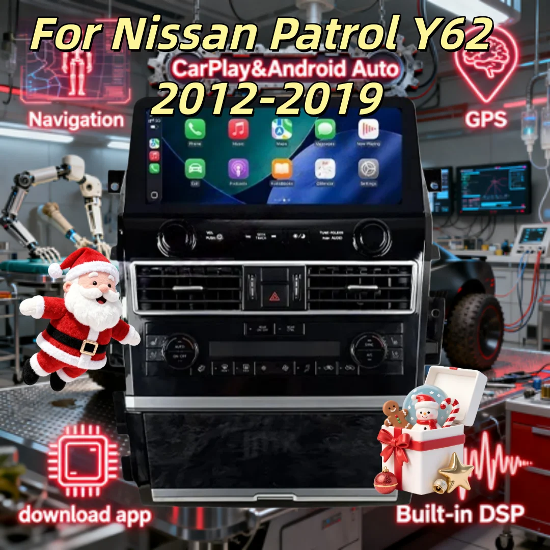 12.3 inch Qualcomm Multimedia Player For Nissan Patrol Y62 2012 -2019 Android 13  Car auto Wireless carplay Radio GPS Bluetooth