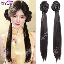Synthetic New Chinese Style Claw Clip Long Curly Ponytail Natural Fluffy Can Be Tied Ancient Style Hanfu Cheongsam Ponytail Wig