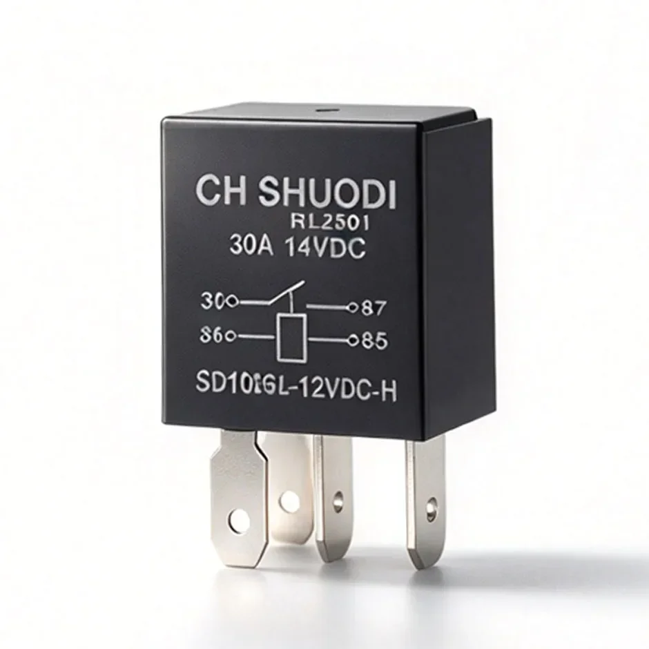 QXNY Mini 4pin 30A DC 12V Relay Conversion  Switches for Oil Pump Air Conditioner Fan Fog Lamp Car Vehicle Automotive