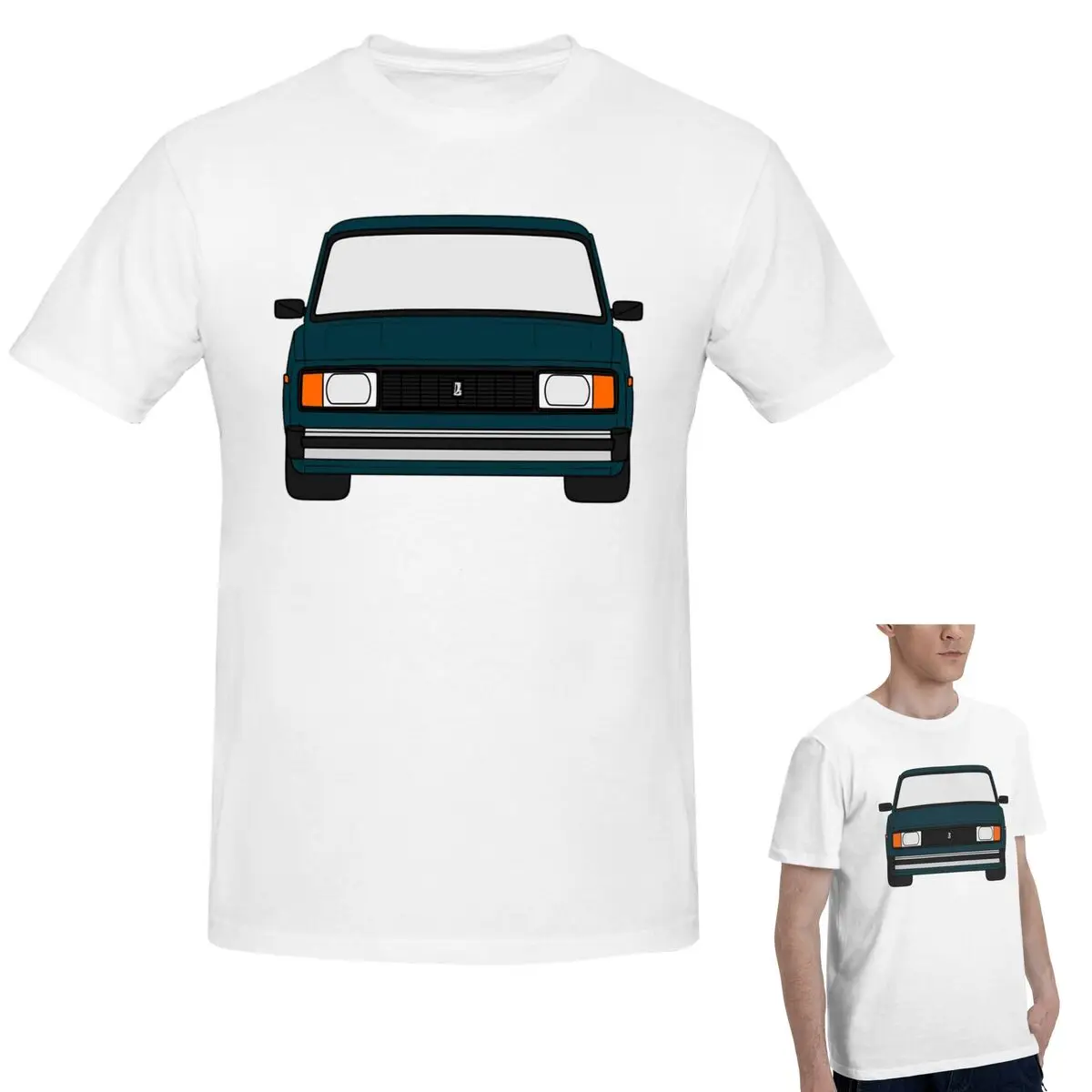 

Lada VAZ 2104 2105 2107 Nova Riva Green Color T-Shirt Men's Classic Oversized T Shirt Men Crew Neck Summer Shirts Tops S-6XL