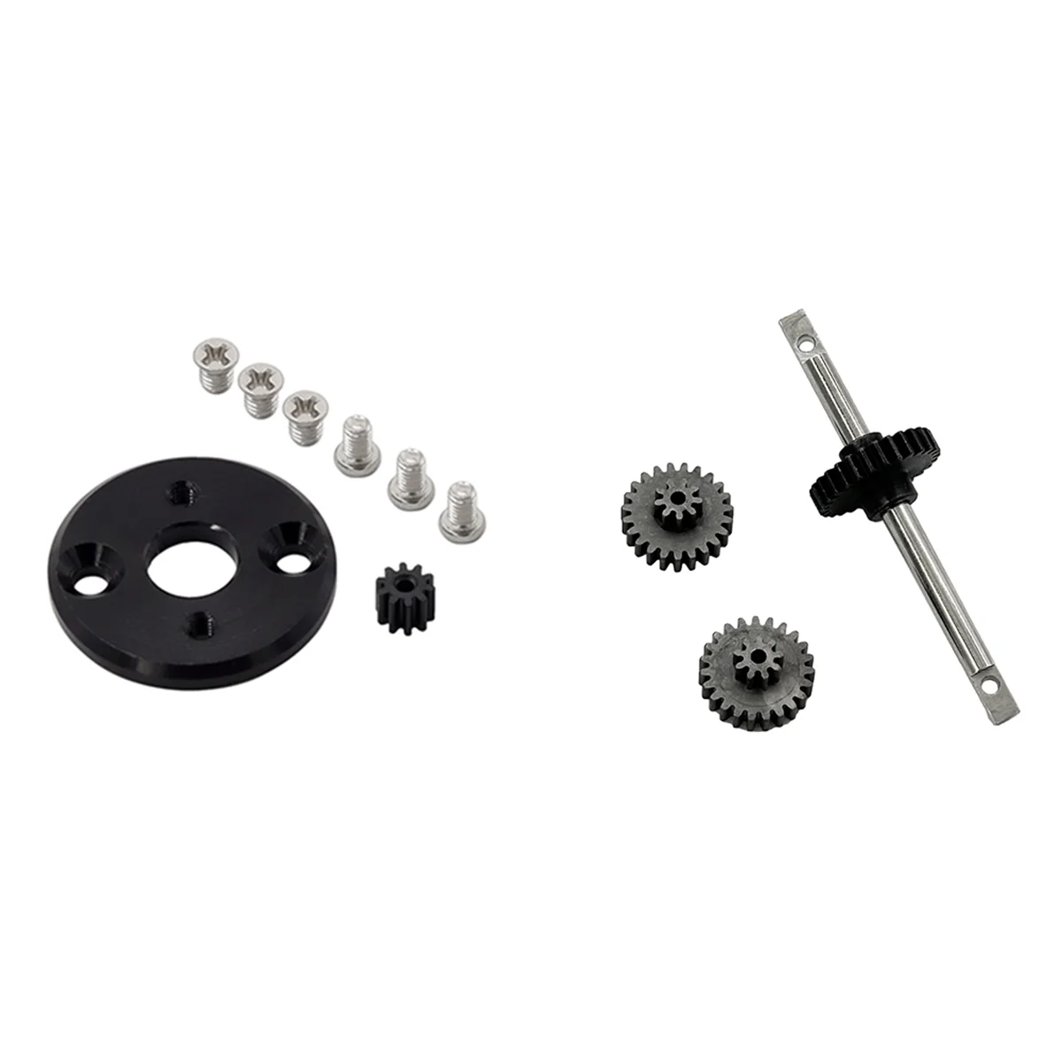 

Y34A MN78 Transmission Gear Set Motor Pinion Gear 370 Motor Bracket for MN78 MN82 1/12 RC Car Upgrade Parts Black