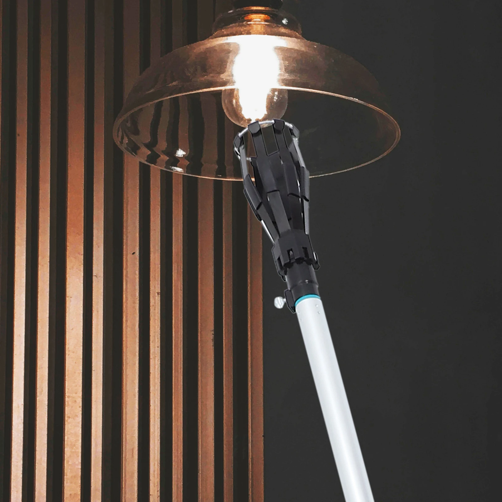 

Light Bulb Changer High Ceilings 5 Section Telescopic Pole LED Replacement Tool Long Maintenance Versatile
