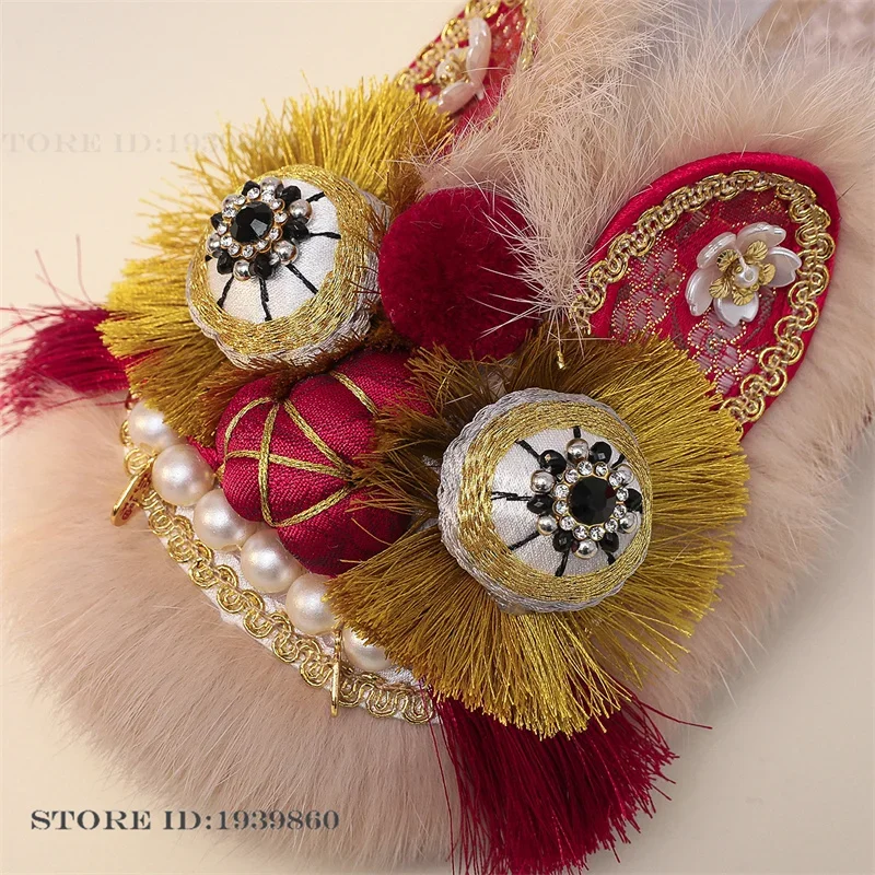 Spring SlippersSummer Female Flat Shoes New Chines Style Handmade Tiger Head Shoes Vintage Hanfu Embroidered Shoes Sandals