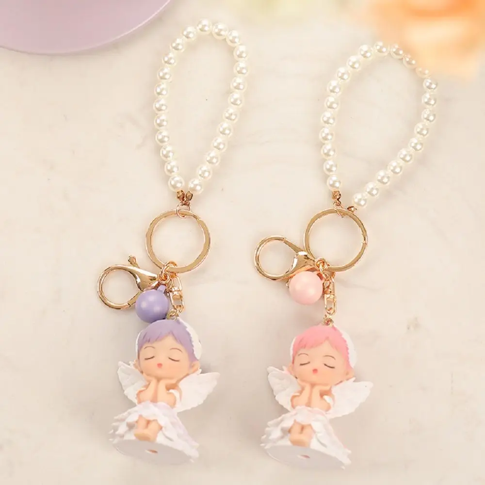 Cartoon Guardian Bella Keychain Cute Sleeping Angel Delicate Keyring for Women Girl Backpack Charm Key Chains Gifts