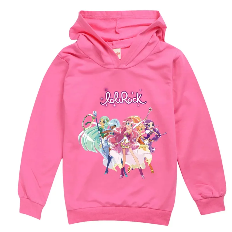 Lolirock Magical เสื้อผ้าเด็กเสื้อ hoodies หญิง Lolirock ฤดูใบไม้ผลิฤดูใบไม้ร่วงฤดูใบไม้ร่วง hip hop Hoody เด็กแขนยาวเสื้อลําลอง