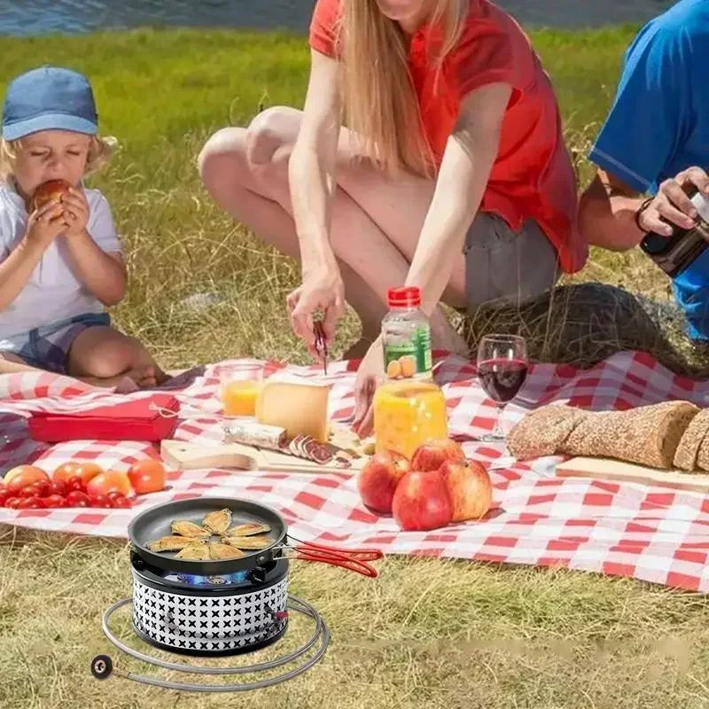 outdoor picnic stove 15800W 6 Core Firepower Windproof Fire Cooking Stove Camp Stoves supplies Outdoor picnic barbecue tools