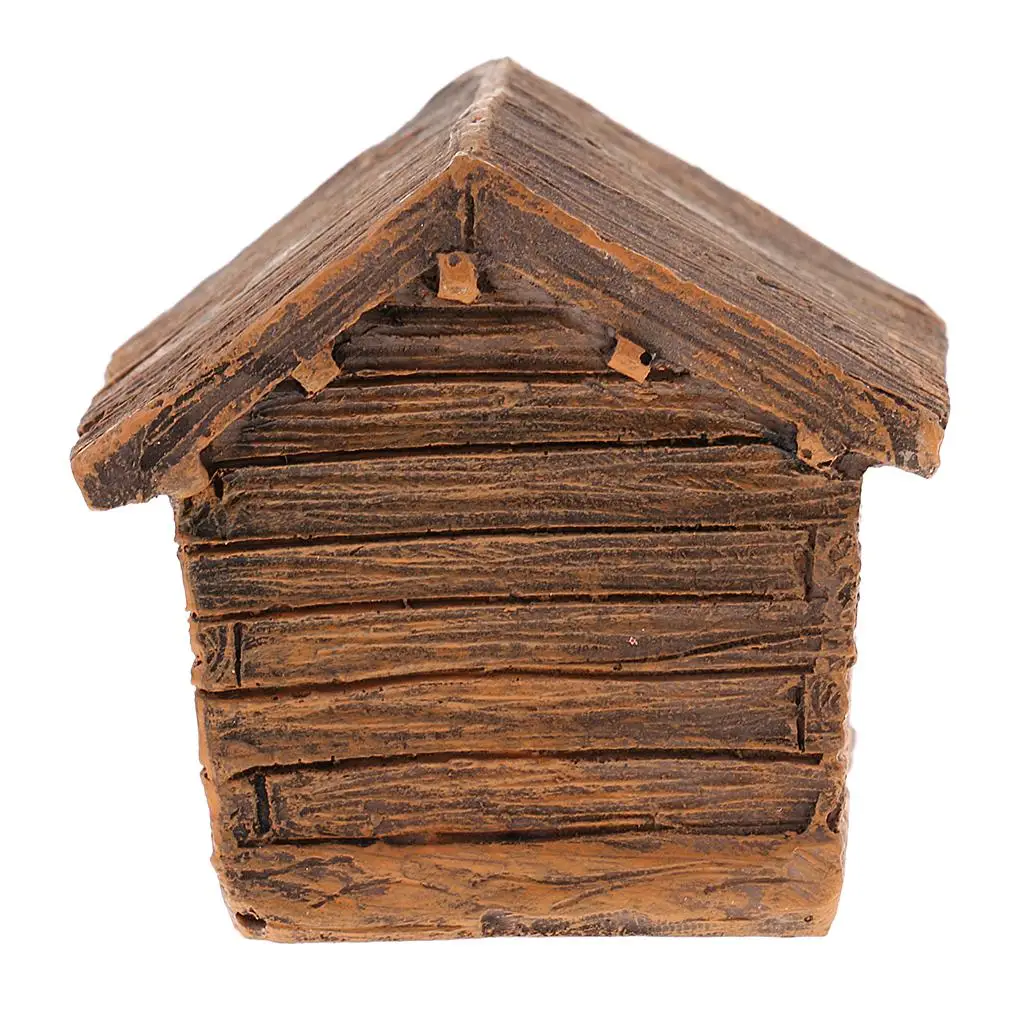 MagiDeal 1Pc Model Farmhouse Mini House Figurine Minature Resin Diorama Acc for Sand Model Kids Children Toy Gift Room Decor