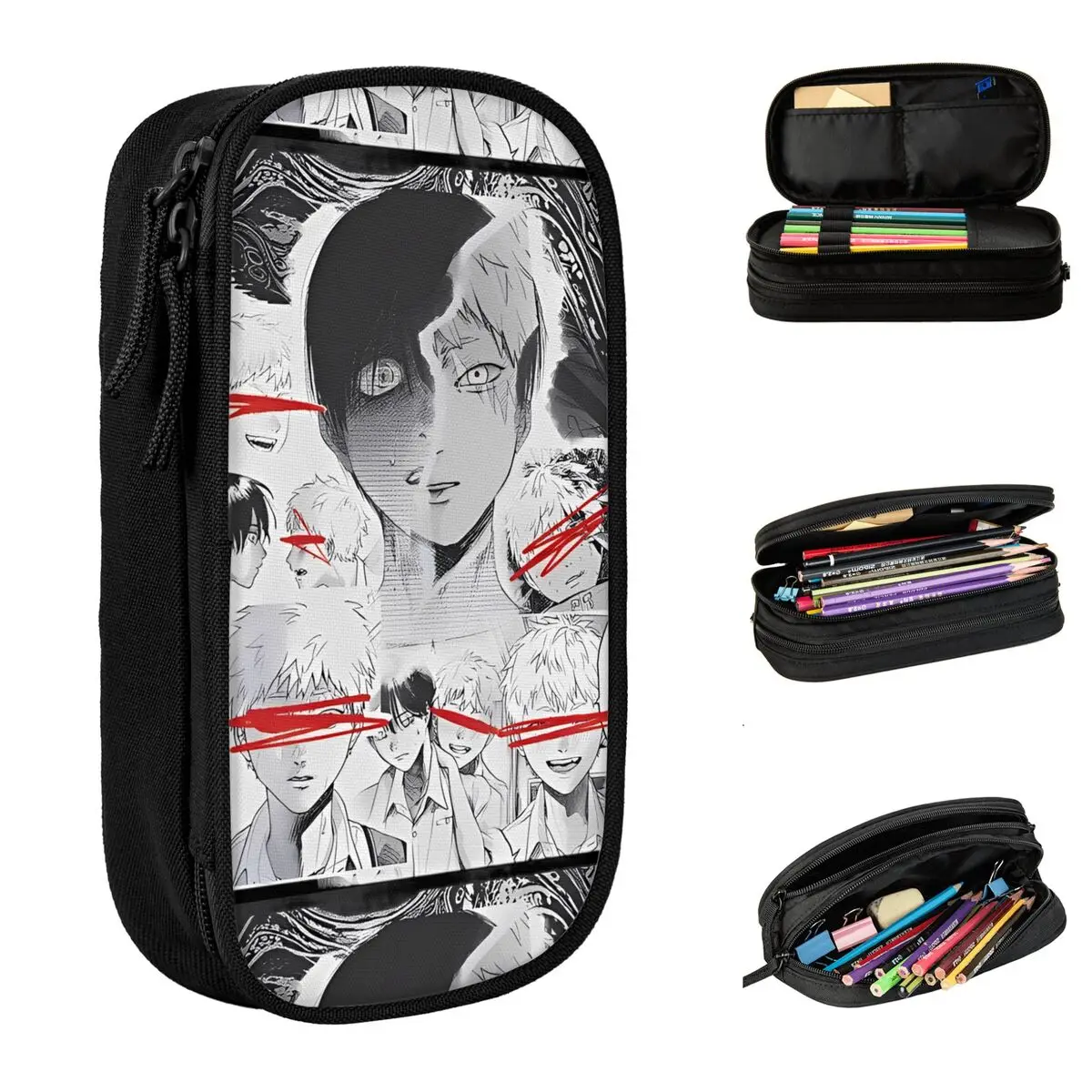 

The Summer Hikaru Died Pencil Cases Cute Anime Pen Bag Girl Boy Big Capacity School Supplies Gifts Pencilcases