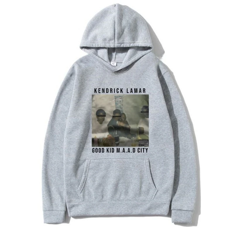 سترة كلاسيكية من Kendrick Lamar Good Kid مطبوعة بغطاء للرأس للرجال Harajuku مع قلنسوة للرجال والنساء بلوزات كلاسيكية ملابس خروج عادية