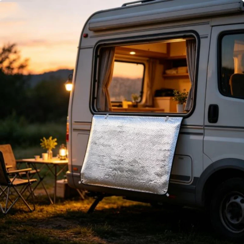 Universal Sun Reflection Cold And Heat Protection Screen Motorhome Window Thermal & Blind Curtain Caravan Sun Protection110*74cm