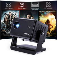 ISinbox 1080P Smart Video Projector 4K 680ANSI Android13 WiFi6 Portable Outdoor Home Theater Beam Projector HDMI Auto Keystone