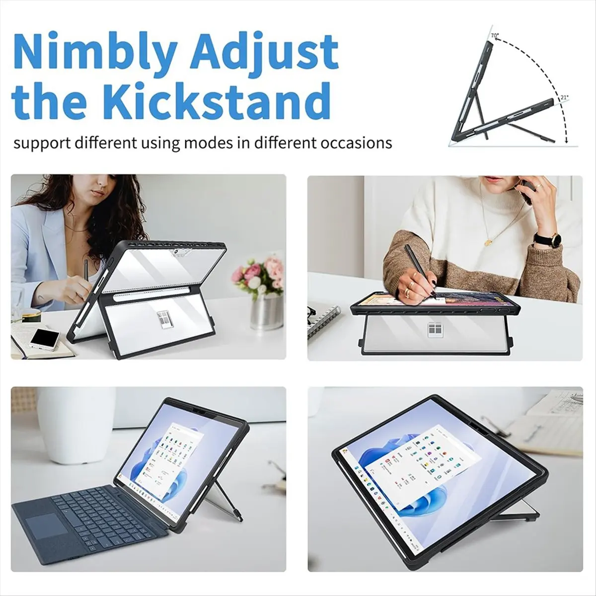 A62Z 13 Inch Laptop Case Cover for Microsoft Surface Pro 11 10 9 8 Laptop Case Compatible with Type Cover Keyboards A