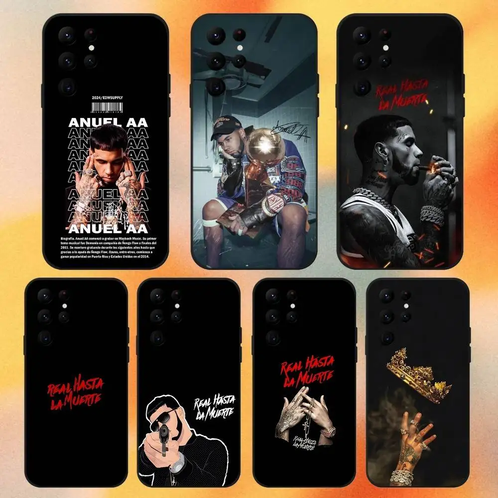 

A-Anuel AA Little Demon Phone Case For Samsung S 25,24,23,22,30,21,10,9,Ultra,Plus,Lite,FE,4,5G Black Soft Case