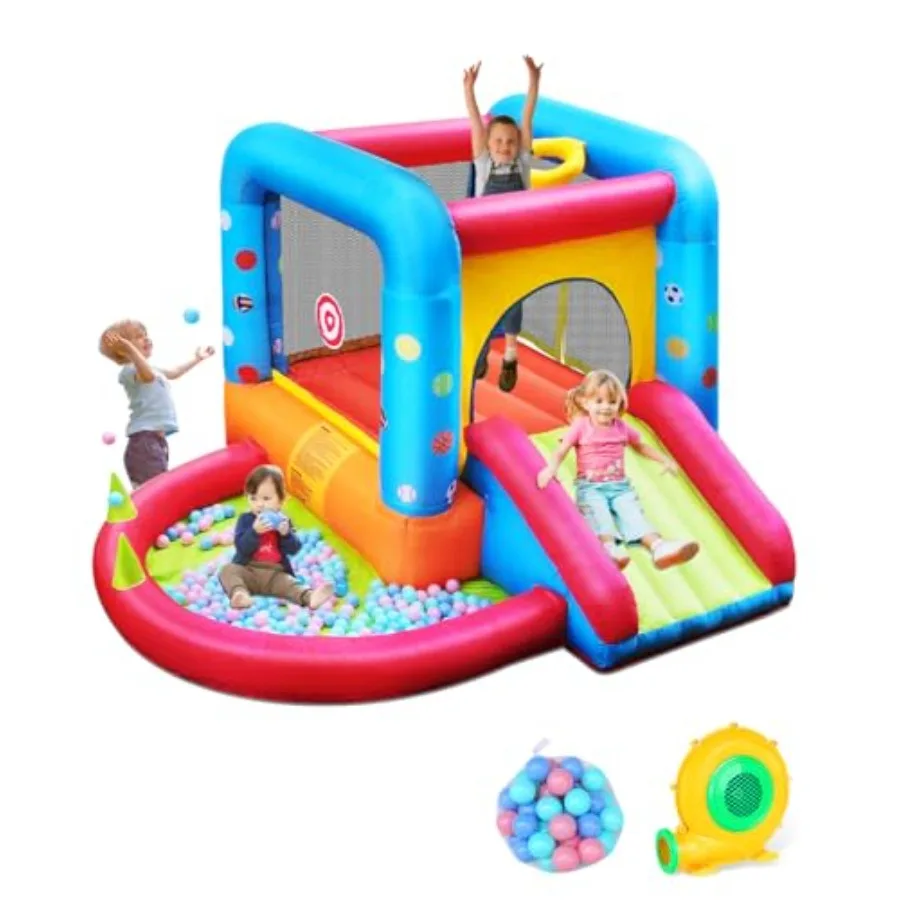 Opblaasbaar springhuis kasteel glijbaan uitsmijter voor springen buiten en binnen feest baby achtertuin water jumper speelgoed met ventilator ba